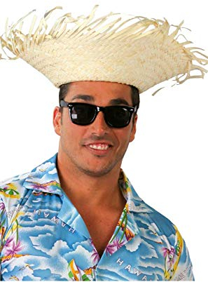 Guirca- Sombrero Paja desflecado, Color Multicolor, u (13622.0)