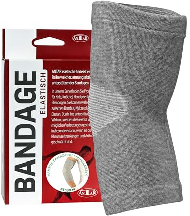 Antar AT53024 M Ellenbogenbandage aus Viskose aus Bambus, mittel, schwarz, 40 g