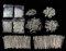Perlin - 1625stk Metall Schmuckherstellungs Zubehör DIY Schmuck Set Karabiner Bindering Ohrhaken Endkappen Verschluss Bastelset Perlenset Silber Farbe