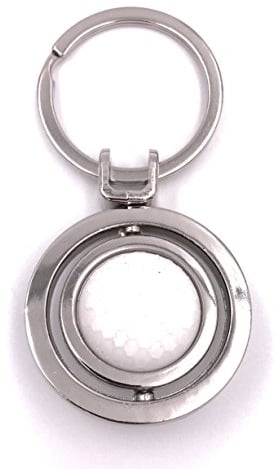 H-Customs Golfball Ball rund mit ring beweglich besonderer Schlüsselanhänger Handtaschenanhänger