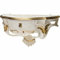 Console murale avec tiroir blanc - Étagères murales dorées - Étagère à fleurs - Or ivoire - Console miroir - Étagère suspendue - Style antique - Console baroque