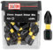 Saxton Juego de 24 brocas de destornillador Pozi-Drive de impacto PZ2-25 mm, caja Tic Tac compatible con Dewalt Milwaukee Bosch
