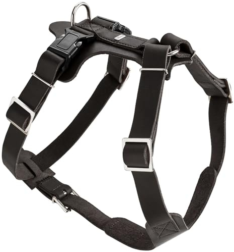 HUNTER AALBORG Hundegeschirr, Leder, XS, schwarz