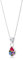 Shrieking Violet Real Flower Jewellery Sterling Silver Necklace for Women with Gift Box, Teardrop Pendant Necklaces for Mum, Wife, Girlfriend, Birthday, Mother's Day Gift, Valentine's Day