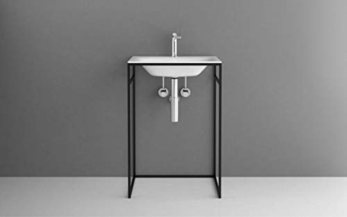 Bette Lux Shape Waschtisch-Gestell für Einbau-Waschtisch, Q010 600x495x890 mm, Farbe: Schwarz Feinstruktur matt - Q010-815