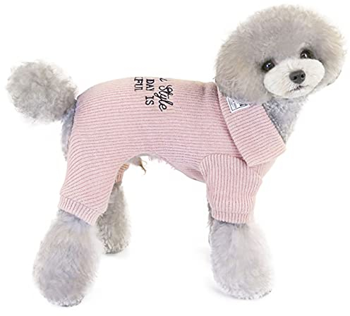 Hundepullover Hundekleidung Fleece Hund Wollpullover Winter Warmes Sweatshirt 4 Beine Overall Einfacher Fleece Pullover für Kleine Hunde Katze
