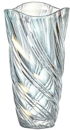 CEMABT 24 cm Blumenvase 3.4 lbs Thickened Vase für Tulpen- Geschenke für Mama zum Geburtstag,Geschenkideen Mutter Glasvase für Blumen Klarglasvase Dekorativ für Hochzeiten(Twill-bunt)
