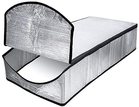 Kisbeibi Attic Stairs Insulation Cover for Pull Down Stairway, Attic Door Insulation Cover Fireproof Waterproof Attic Stairs Door Ladder Insulator with Easy Zipper 25 x 54 x 11