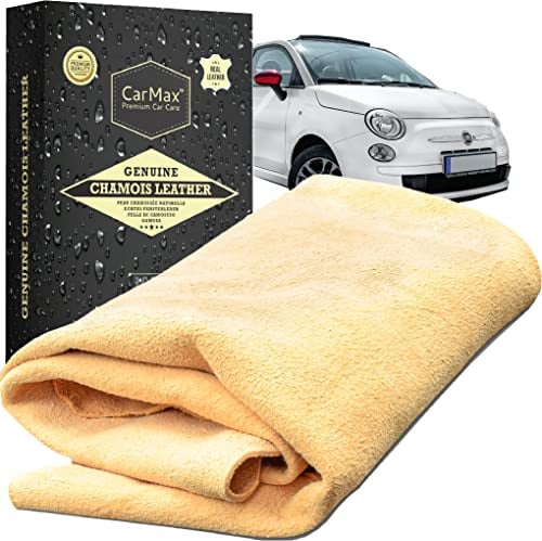 CarMax - Gamuza Coche Secado Medium, Gamuza Piel Natural Coche, Toalla Secado Coche, Balletas Profesionales y Aficionados, ecologico,