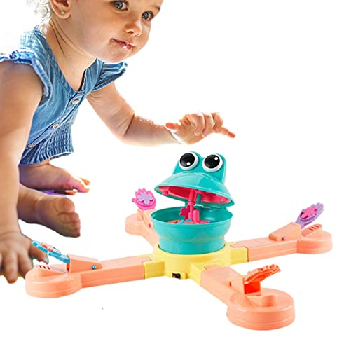 Nasoalne Mouth Feed The Frog Spiel, Fütter- und Wurfspiel-Spielzeug-Set, Kinder-Abenteuer-Fütterungsspielzeug Puzzle-Wettkampf-Multiplayer-Interaktions-Reaktions-Tischspiel