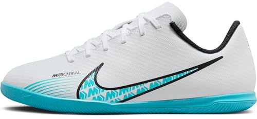 NIKE Men's Jr Vapor 15 Club Ic Sneaker, Black Dk Smoke Grey Summit White Volt, 2.5 UK