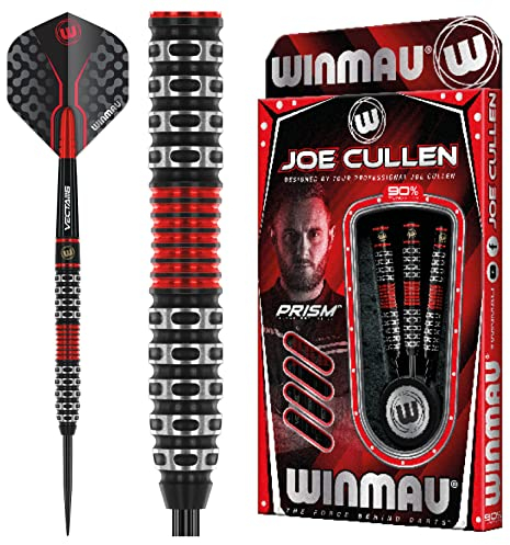WINMAU Joe Cullen Sonderausgabe 26 Gramm Profi Stahlspitze Wolfram Dartpfeile mit Flüge und Stiele (Wellen)