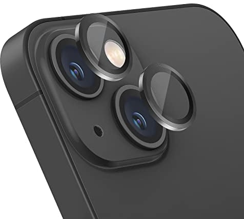 Giftorld Camera Lens Protector for iPhone 13/13 Mini,Aviation Aluminum 3D Ring,9H Tempered Glass,360 Degree Protection,HD Clarity,4 Layers Unique Design,Full Coverage