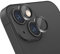 Giftorld Protection d'objectif d'appareil photo pour iPhone, anneau 3D en aluminium aéronautique, verre trempé 9H, protection à 360 degrés, clarté HD, noir (iPhone 13/13 Mini)