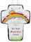 Feenstaub Taufkreuz, Schieferkreuz personalisierbar mit Namen, Datum und Spruch, Erinnerung an die Taufe, Taufgeschenk, personalisiertes Kinderkreuz zum Aufhängen oder Aufstellen, Regenbogen