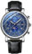 FORSINING Herren-Armbanduhr, Quarz, Analog, Business, Leder, Moonphase, Casual, Chronograph, wasserdicht, blau, Riemen