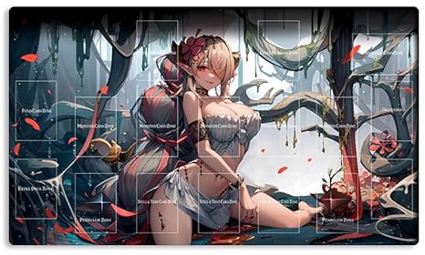 New Mlikemat Playmat Traptrix Pinguicula TCG CCG OCG Sammelkartenspielmatte mit Zonen + Gratis Tasche (ZD039-158-A)