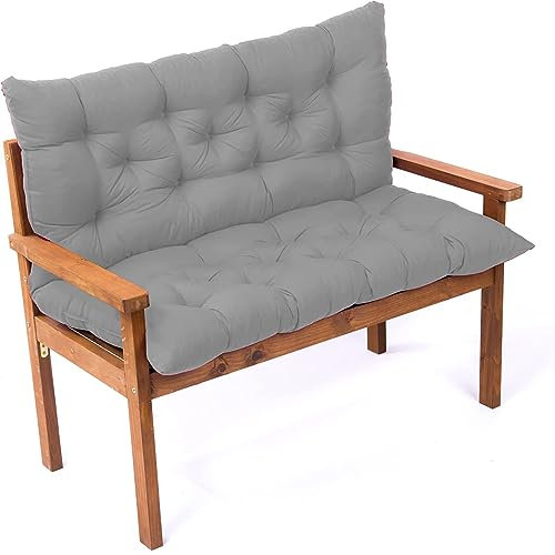 AZHANGYB Bank Sitzkissen Mit RüCkenlehne 100x100x10cm, Wetterfest Bankauflage FüR Indoor, Outdoor, Garten, Gartenbankauflage, Palettenkissen Outdoor, Bankkissen, Schaukel Auflagen