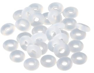 FSSTUD 300 Stück 6 mm kleine Silikon-Stopperringe aus transparentem Gummi O-Ringe Armband Halskette Abstandshalter Ringe Schmuckherstellung Stopper Perlen für DIY Handwerk