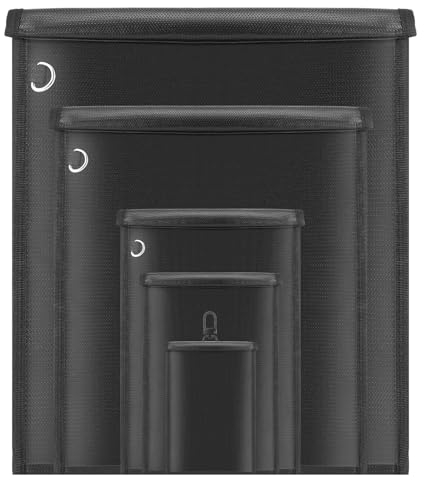 Quctak Faraday-Tasche, großer Faraday-Käfig, Anti-Tracking-Faraday-Tasche für Laptops & Tablets & Handys & Autoschlüssel, feuerfeste & wasserdichte RFID-Signalblocker-EMP-Tasche, 5 Stück
