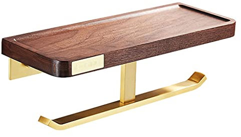 Porta Carta Igienica Portarotolo Carta Igienica Supporto for carta igienica montata a parete, supporto for rotoli della toilette con ripiano, appendiabiti in rotolo di tessuto, supporto del doppio tes