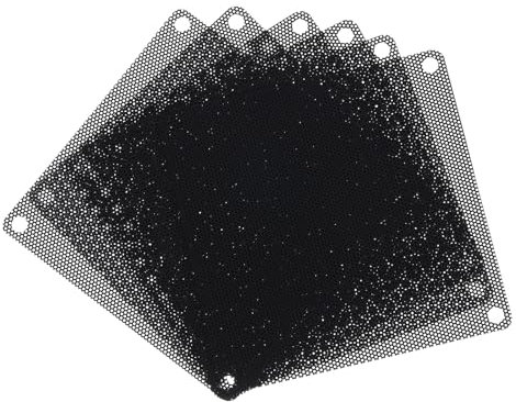 sourcing map 6PCS Filtro de Polvo para PC, Cubierta de Malla a Prueba de Polvo de 90x90mm para Ventiladores de la Caja de la Computadora, Altavoces, Negro