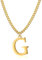 Symretie Goldkette mit Buchstaben G,14K Gold Vergoldet Initial Halskette,Edelstahl Kette mit G,Gold kettenanhänger kette für Damen Mädchen
