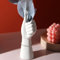 Disoza Weiß Vasen Tischdeko Keramik Modern Hand Vase Weiß Vintage Vase für Pampasgras Blumen Trockenblumen Blumenvase Vasen für Wohnzimmer Hochzeit Porzelan Küche Büro Vase