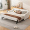 NNJN 90 * 200cm Schlafsofa, Tagesbett, mit ausziehbares Rollbett (beige)