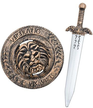 Gladiator-Löwenschild 46 cm & Schwert 47 cm
