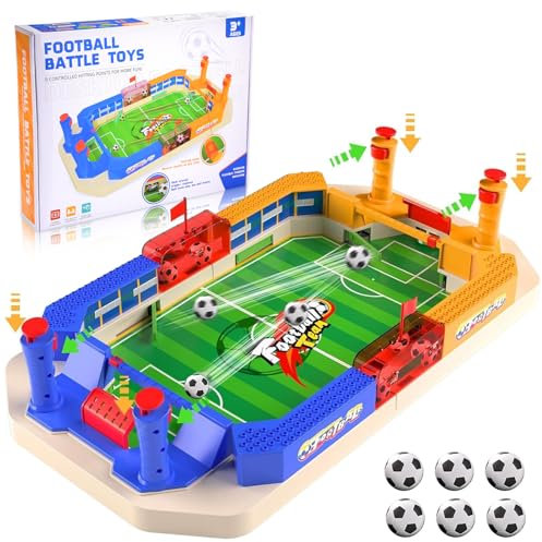 dashfor Mini Table Football Game with 6 Footballs, Table Soccer Game for Kids, mini football Interactive Game, Football Gifts for Boys Christmas Birthday Party Worlds Cup Football Gifts