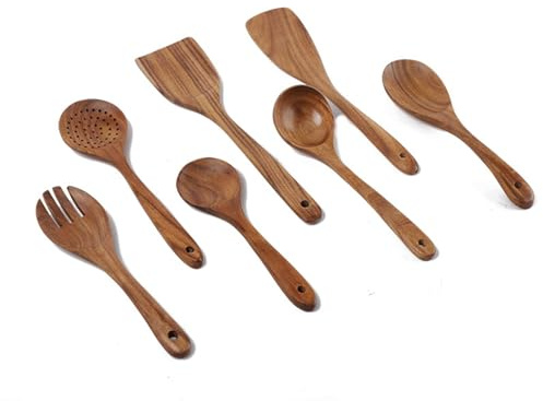 Holzlöffel Spatel | Küchenutensilien-Set, antihaftbeschichtet,Hängende Küchenutensilien, Küchenutensilien-Set, Supoon-Schabelöffel, Kochlöffel-Set zum Kochen