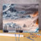 Malen nach Zahlen Kits Boot, DIY Handgemalt Ölgemälde Kit für Kinder Anfänger und Erwachsene, Schneebedeckte Berge Digitales DIY Ölgemälde Set mit Pinseln und Acrylfarbe, Ohne Rahmen 55x70 cm