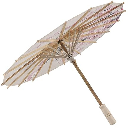 Chinese Umbrella, Oiled Paper Dance Umbrella Parasol with Wood Handle Paper Parasol Japanese Parasol for Wedding Parties Photography Costumes Cosplay Decoration and Other Events