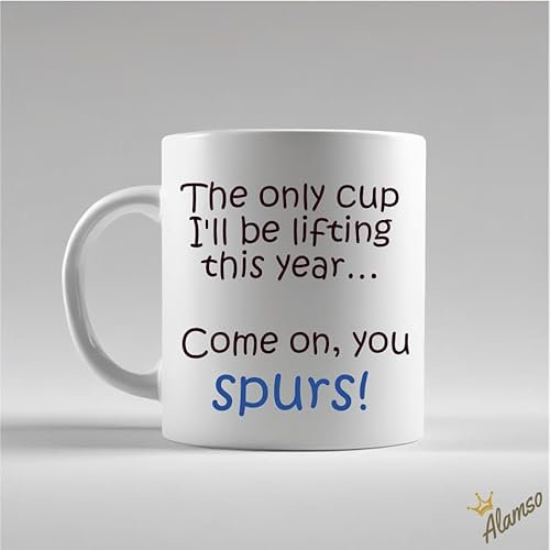 ALAMSO Funny THFC Tottenham Mug | Joke COYS Spurs Gift for Tottenham Supporter | Funny Work Banter 11oz Ceramic Dishwasher Safe Cup for Tea or Coffee | Joke Xmas Birthday Mugs Present Gift Ideas