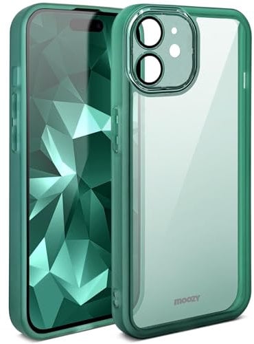 Moozy LumiCase phone case for iphone 11, 6.1-inch, Case for iphone 11 Shockproof, Bumper Case for iphone 11 clear case, Camera lens protector cover for iphone 11 slim, Green