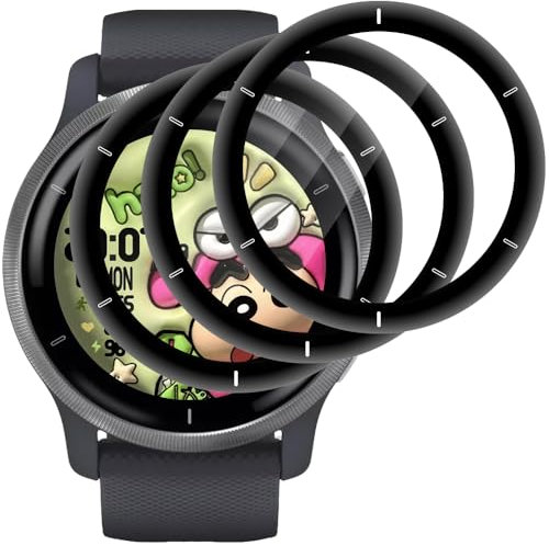 Beukei Verre Trempé pour Garmin Venu 2,3 Pièces écran Verre Trempé [3D Incurvé Couverture Complète][Haute Sensibilité] [Sans Bulless] Vitre Trempe