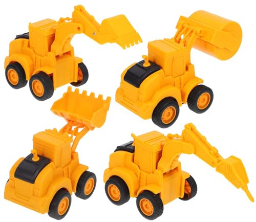 GLSTOY 4 Stücke Kinder BAU Bagger Spielzeug BAU Fahrzeug Jungen Spielzeug LKW