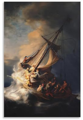 Künstler Greg_Olsen Art Gemälde Christi im Sturm auf dem See Genezareth Poster, Wandkunst, Bild, Poster, Leinwanddruck, Poster, Kunstwerke, Raumdekoration, 60 x 90 cm