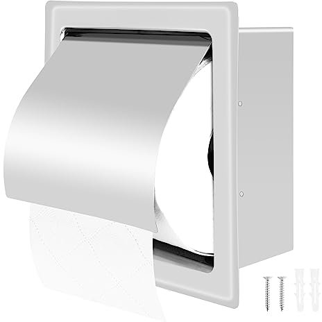 Toilettenpapierhalter aus Edelstahl zur Wandmontage mit Feuchttücher-Box, integrierter Taschentuchrollenspender mit Deckel, für Badezimmer unverzichtbar für mehr Platz