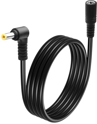 GINTOOYUN 2PCS DC5525 Verlängerungskabel 18AWG DC 5,5mm x 2,5mm 90 Grad männlich zu weiblichem Netzadapterkabel für Sicherheitskamera, LED-Streifenlichter usw(2m/6,56Ft)(2M)