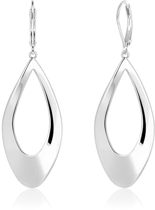 Hängend Gold Silber 925 Ohrringe Damen Durchbroche Tropfen Blatt Ohrring | ALEXCRAFT 14K Gold/Silber 925 Hängend Ohrringe Damen Durchbroche Tropfen Blatt Anhänger Hängend Ohrring Schmuck Hypoallergen
