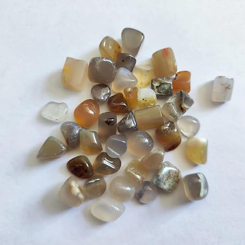 PAJPXPCD 50 g de Gravier en Cristal d'agate Grise 5 à 10 mm, décoration d'intérieur colorée