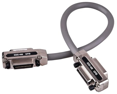 IEEE 488-Kabel – 1 m, 1,5 m, 2 m, metallgeschirmtes Verlängerungskabel, GPIB-Instrumentenanschluss mit Haube | Langes, robustes Datenübertragungskabel für Testgeräte, Laboranalysatoren, Oszilloskope,