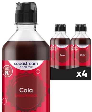 SodaStream drink mix Cola, 4er Pack (4 x 440 ml) | Sirup für gesprudeltes Wasser, ergibt bis zu 36L Fertiggetränk