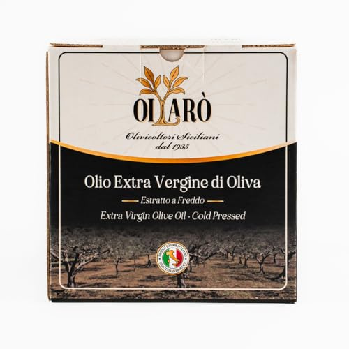 Oilarò Olio Extravergine di Oliva 5 Litri in Bag In Box – Nocellara del Belice e Biancolilla, 100% Italiano Sicilia, Spremuto a Freddo, Fruttato Medio, Uso Cucina e Condimento