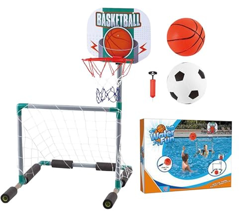Basketball Basket for Swimming Pool – Summer Water Game – Water Football Goal for Boys Girls Family Chalet Lake House Garden Terrace Beach Camping Park Holiday Birthday