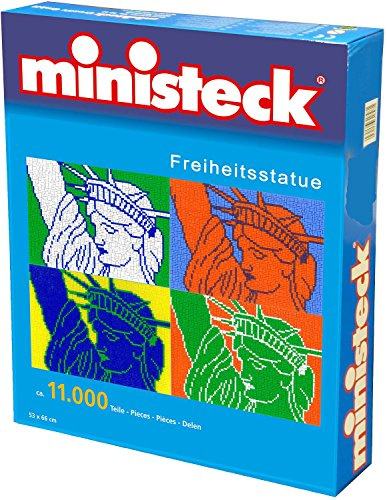 Ministeck 31833 - Mosaikbild Freiheitsstatue XXL Box, Steckplatten, ca. 11.000 Steine und Zubehör, ideales Geschenk für kreatives Spielen