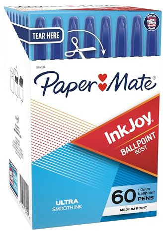 Paper Mate InkJoy 50ST Kugelschreiber, mittlere Spitze (1,0 mm), Blau, 60 Stück