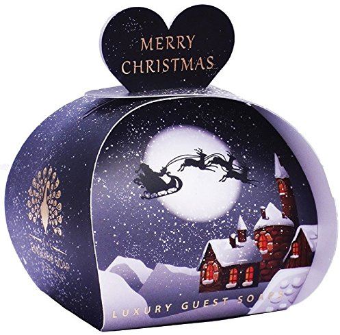 Christmas Soaps Winter Village Luxury Guest Soap 3 x 20g Cinnamon and Mulled Wine Fragrance